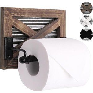 Rustic Farmhouse Toilet Paper Holder - Bathroom Country Decor Accessories